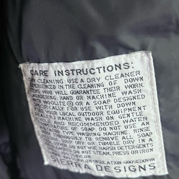 Sierra Designs Vintage Goose Down Parka Removable Hoodie Nylon Snap Zip size XL - Picture 4 of 13